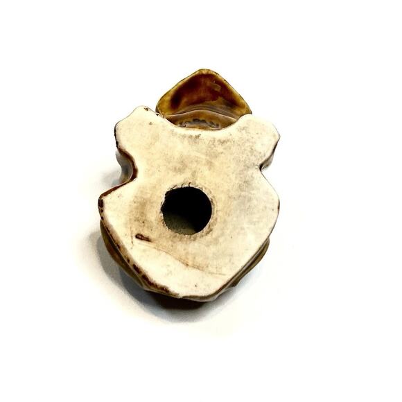 Vintage Frog Toad Japan Figurine Ceramic Brown Glazed Decor Small 3” - Picture 6 of 7